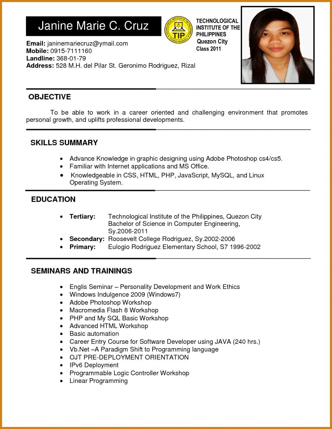 Resume Format For Job Format Resume Resumeformat Job pertaining to proportions 1110 X 1433