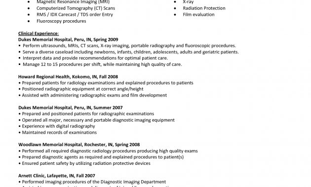 Resume Sample Radiologic Technologist Resume Example For A with measurements 1275 X 1650