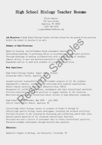 Resume Samples High School Biology Teacher Resume Sample in dimensions 1131 X 1600