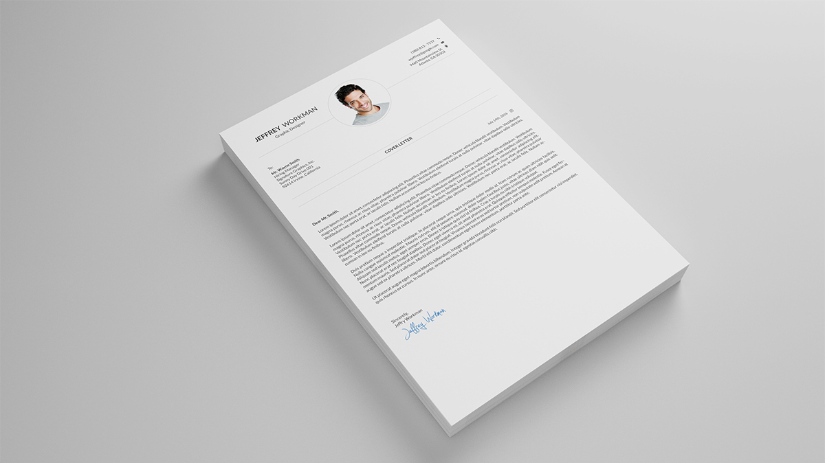 Resume Template 02 On Behance regarding proportions 1200 X 674