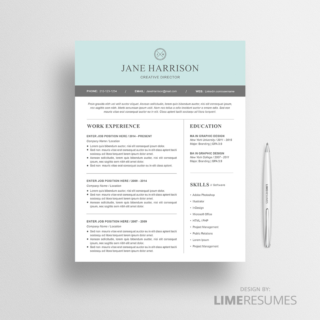 Resume Template 18 with regard to proportions 1094 X 1094