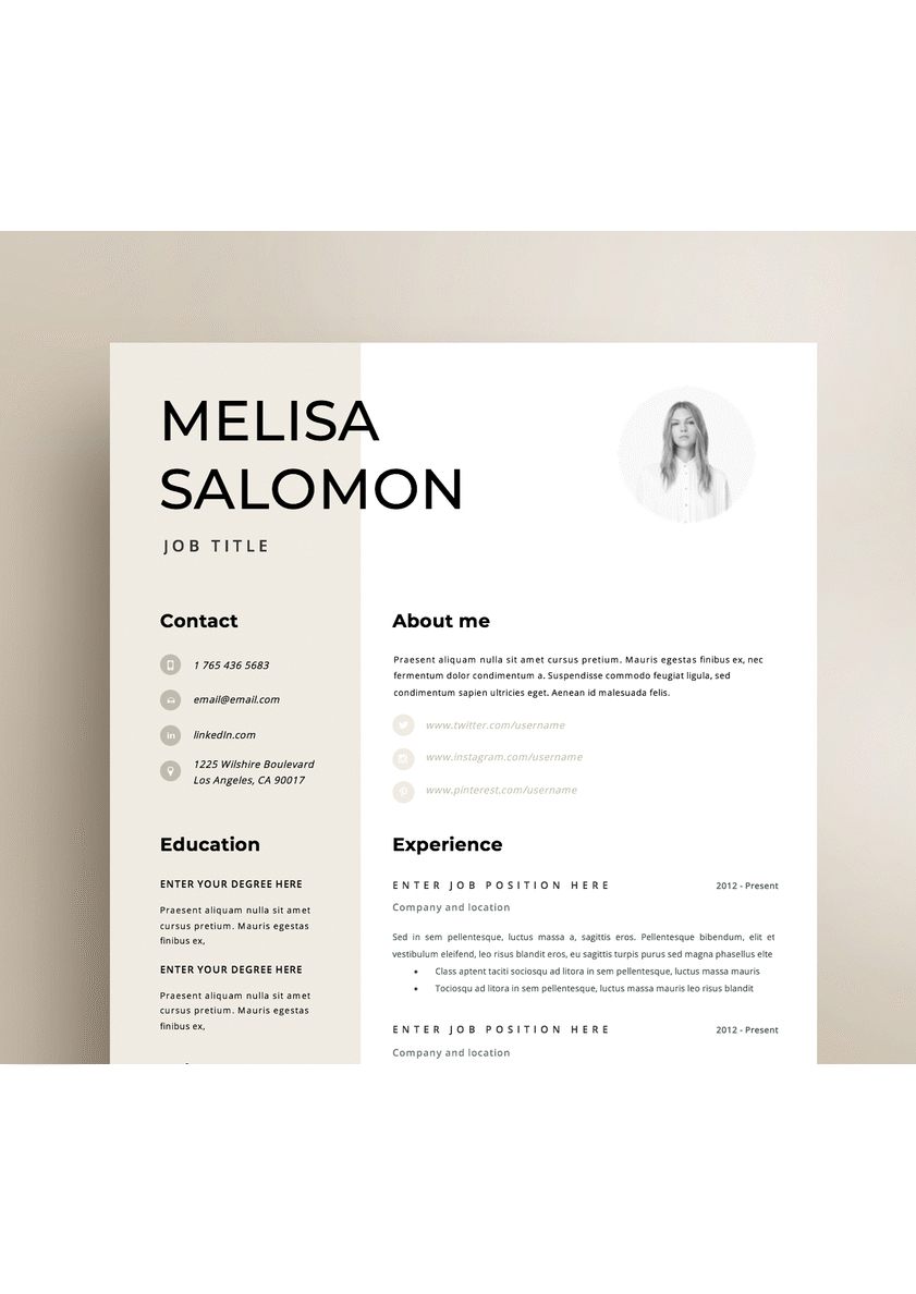 Resume Template Cv Template Resume Cv Design Teacher intended for measurements 841 X 1188