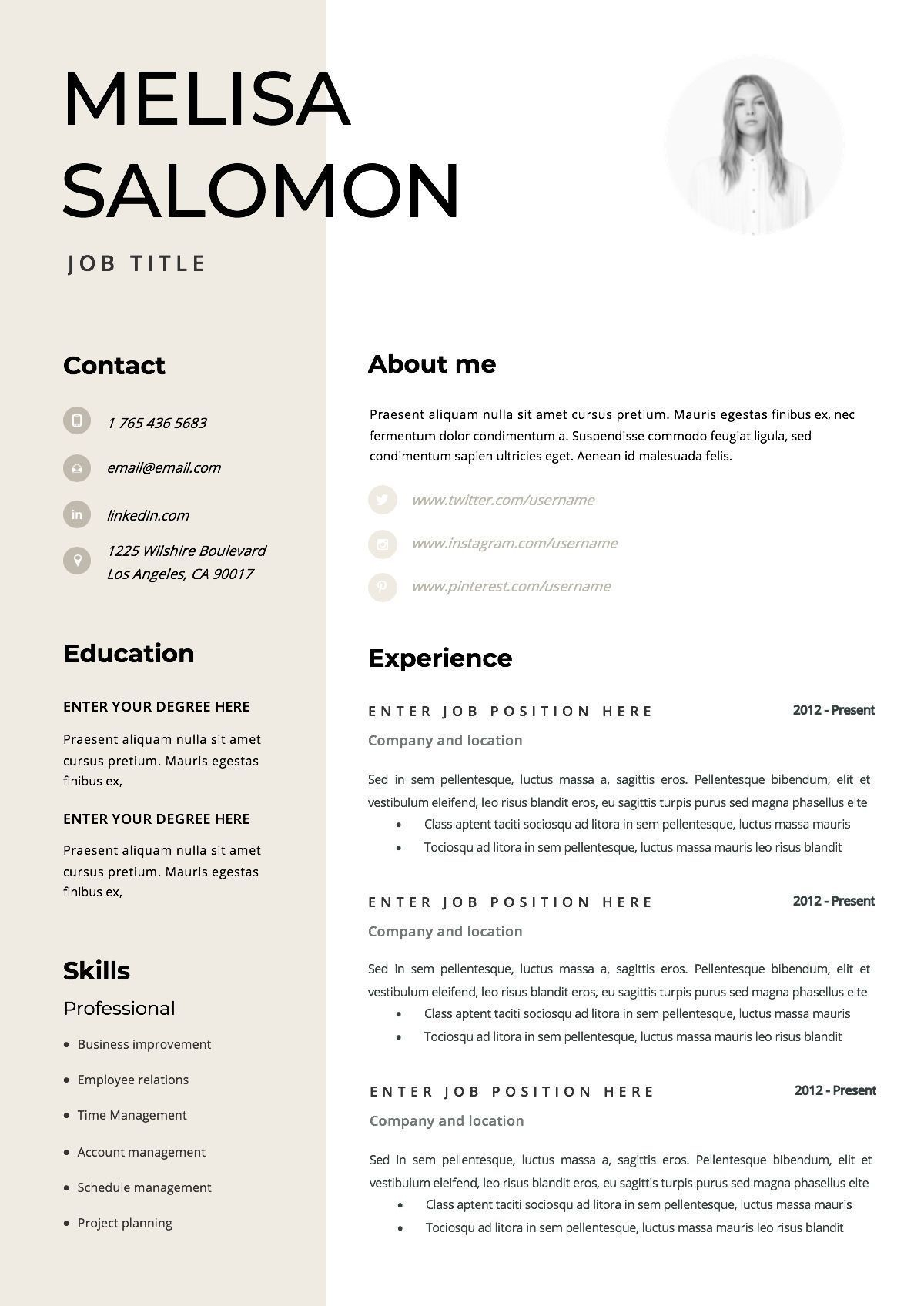 Resume Template Cv Template Resume Cv Design Teacher with regard to sizing 1200 X 1696