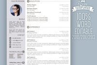 Resume Template Desing Cover Letter 2 Page Cv A4 Usa within dimensions 1000 X 1000