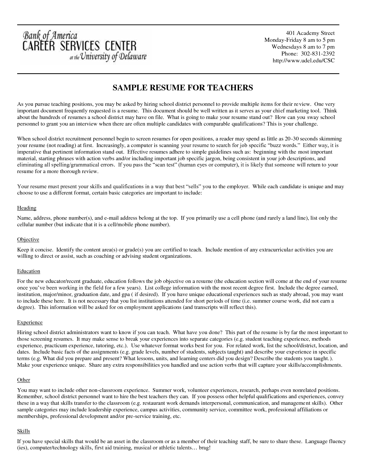 Resume Template For Beginning Teacher Danetteforda throughout measurements 1275 X 1650