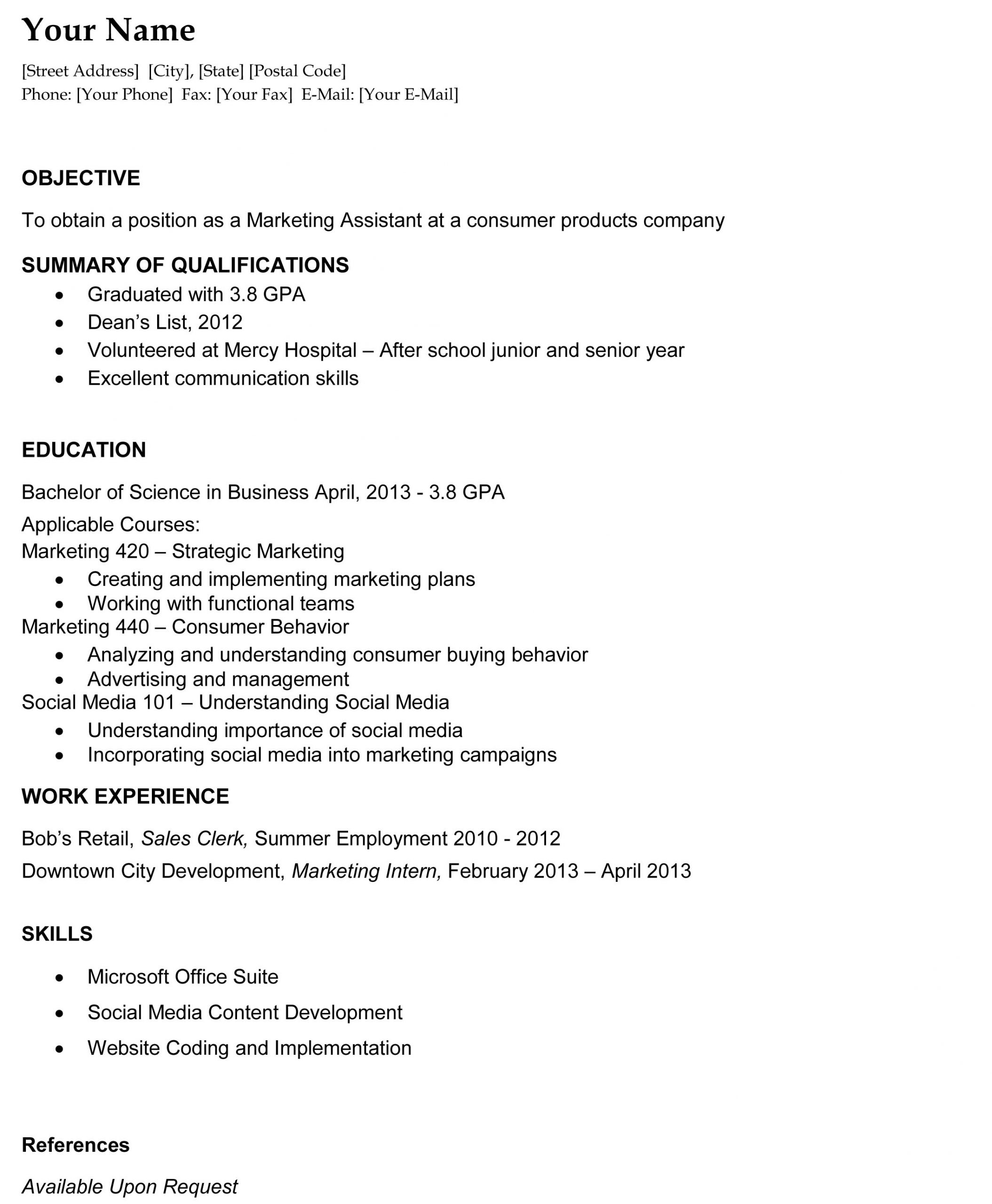 Resume Template For College Graduate Akali inside sizing 2260 X 2743