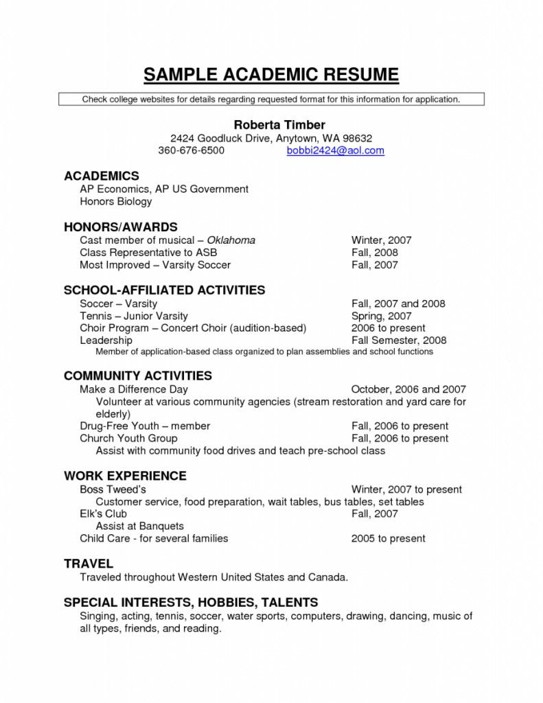 Resume Template For Students Proper Resume Examples Sample inside dimensions 791 X 1024