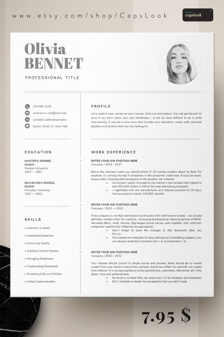 Resume Template Professional Resume Word Cv Template intended for proportions 750 X 1125