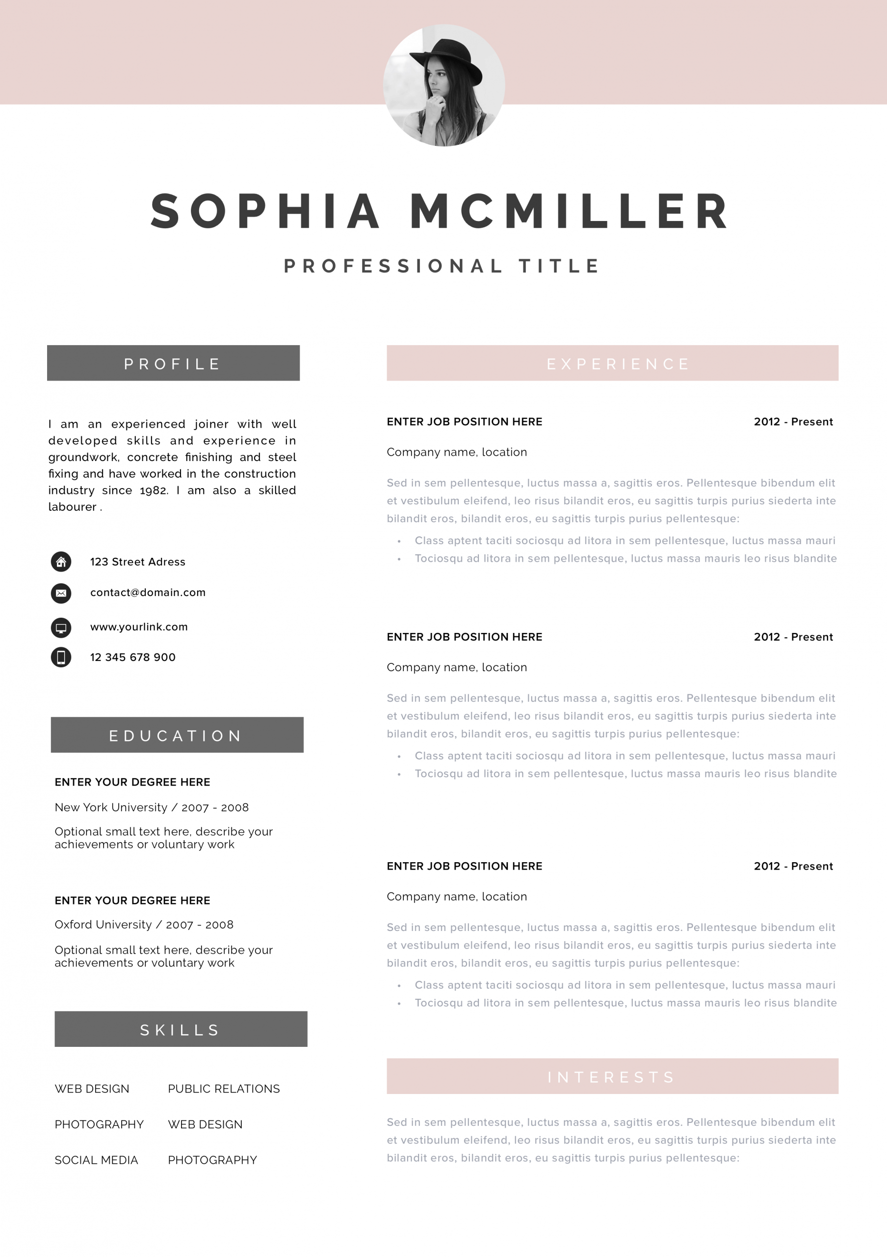 Resume Template Resume Cv Template Cv Design with regard to size 2788 X 3948