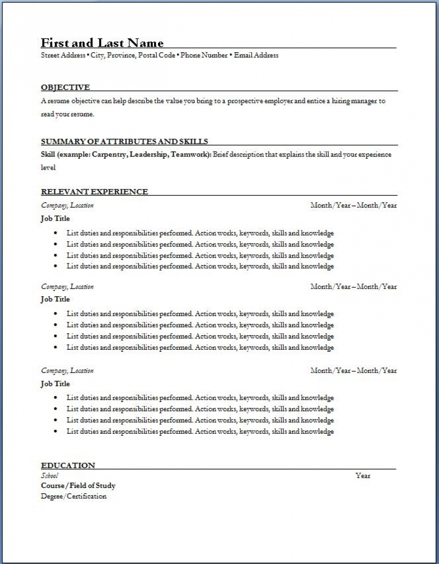Resume Template Resume Samples Resume Formats intended for size 900 X 1156