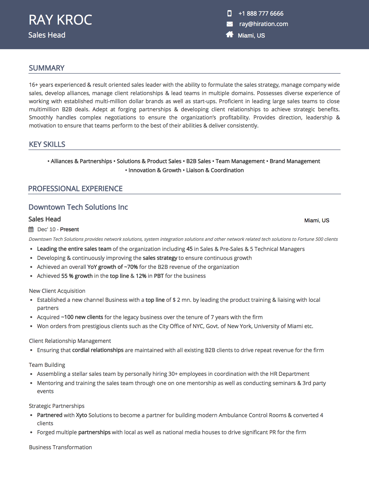 Resume Template Royal Blue Hiration with measurements 1275 X 1650