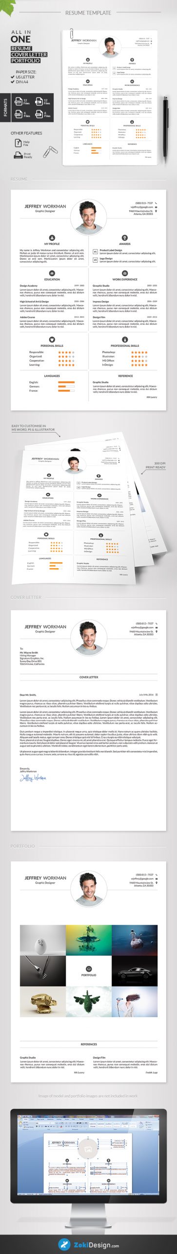 Resume Template Zokidesign intended for proportions 590 X 4158