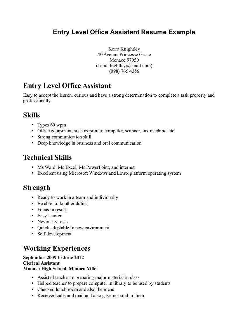 Retail Resume Example Entry Level Httpwwwresumecareer regarding sizing 849 X 1099