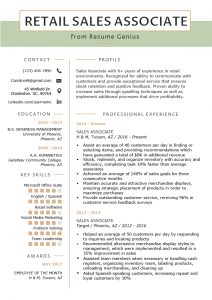 Retail Sales Associate Resume Sample Writing Tips Resume with size 800 X 1132