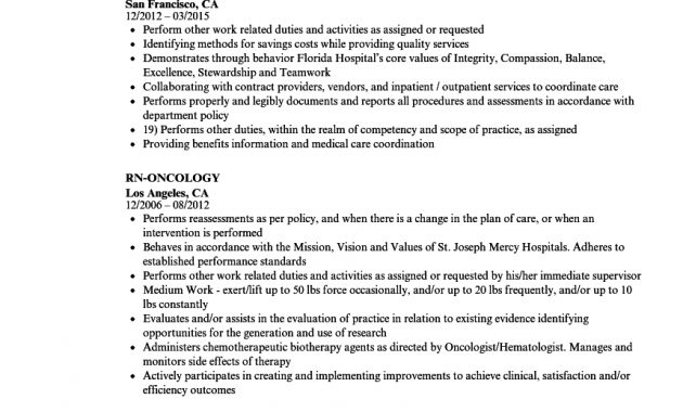 Rn Oncology Resume Samples Velvet Jobs with regard to sizing 860 X 1240