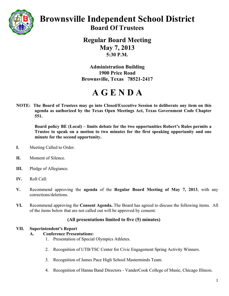 Roberts Rules Of Order Minutes Template