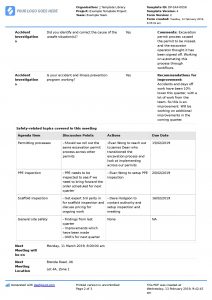 Safety Meeting Minutes Template Debandje pertaining to proportions 1239 X 1754