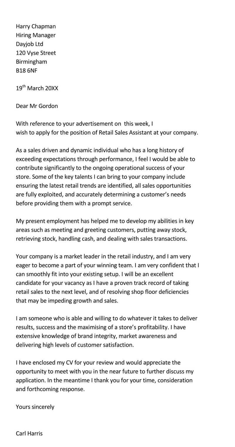 Sales Cover Letter Examples Samples With Writing Tips inside sizing 800 X 1518