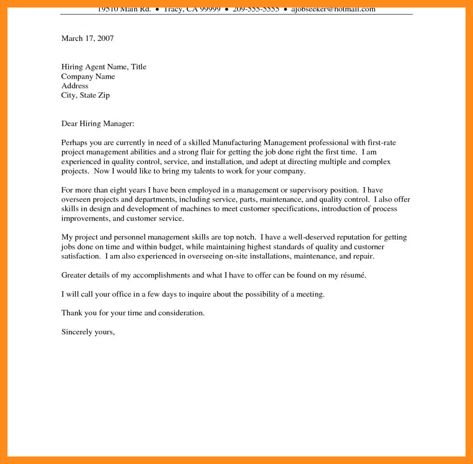 Cover Letter For Acting Agency • Invitation Template Ideas