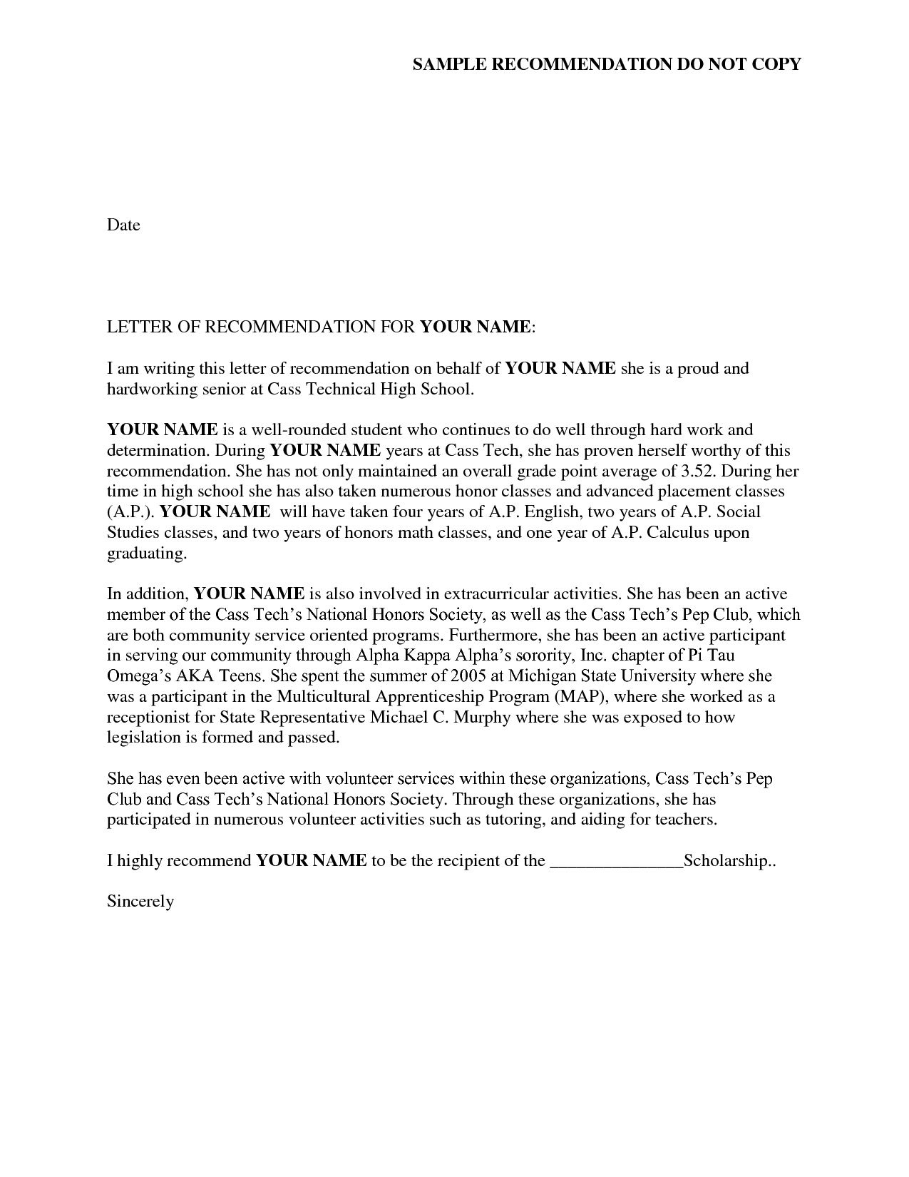 Sample Alpha Kappa Alpha Recommendation Letter for sizing 1275 X 1650