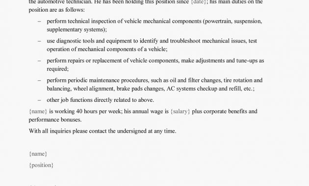 Sample Employment Reference For Automotive Technician Lp Group for sizing 1000 X 1294