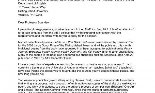 Sample Lecturer Application Letter Application Letters with measurements 1275 X 1650