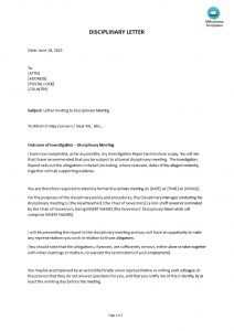 Sample Letter Inviting To Disciplinary Meeting inside sizing 793 X 1122