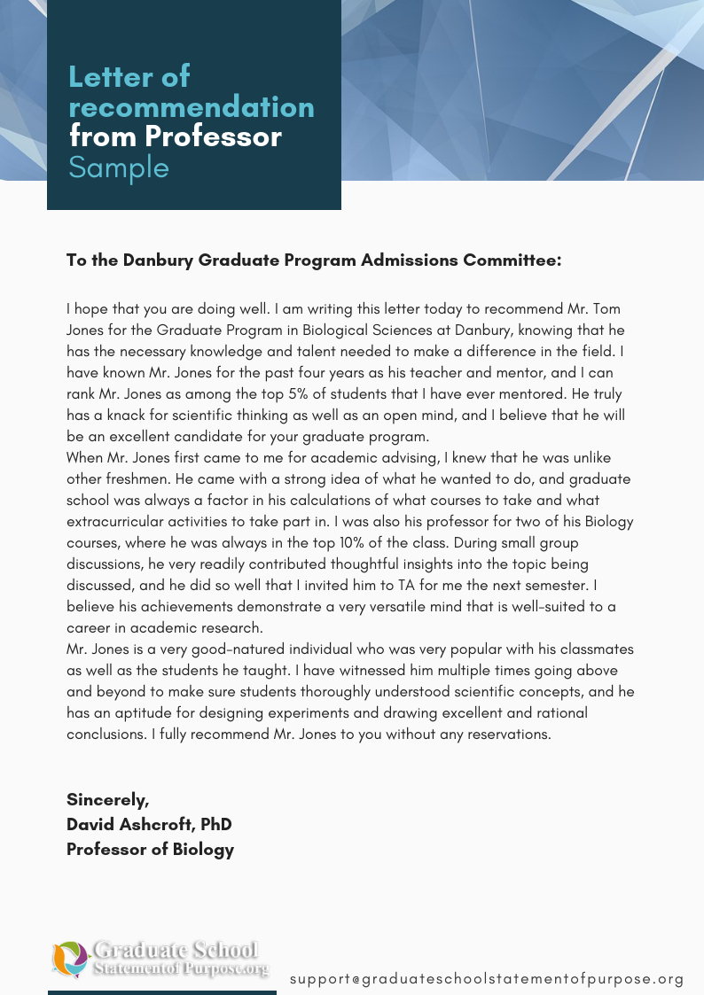 Sample Letter Of Recommendation For Graduate School From inside sizing 794 X 1123