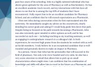 Sample Letter Of Recommendation For Pharmacy School Applicant with regard to measurements 794 X 1123