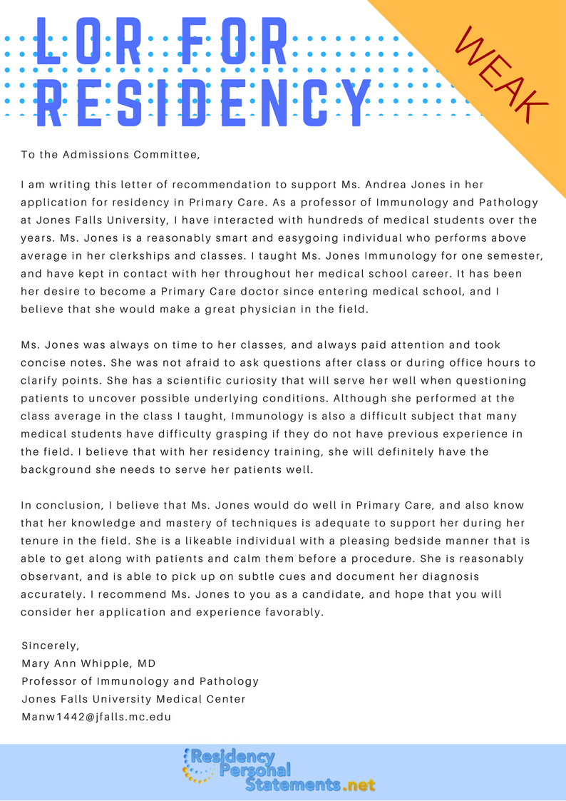 Sample Letter Of Recommendation For Residency 20192020 in proportions 794 X 1123