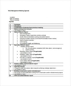 Sample Management Meeting Agenda Debandje intended for sizing 600 X 730