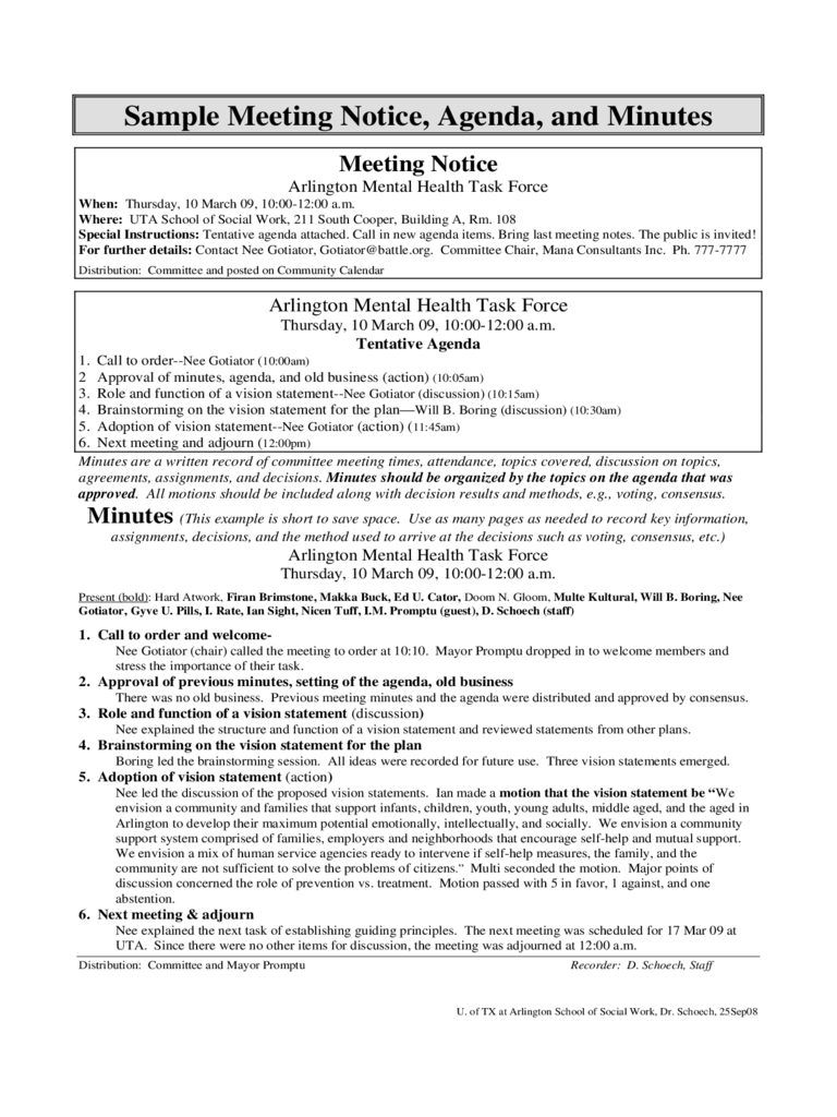 Sample Meeting Minutes Template 6 Free Templates In Pdf inside measurements 768 X 1024