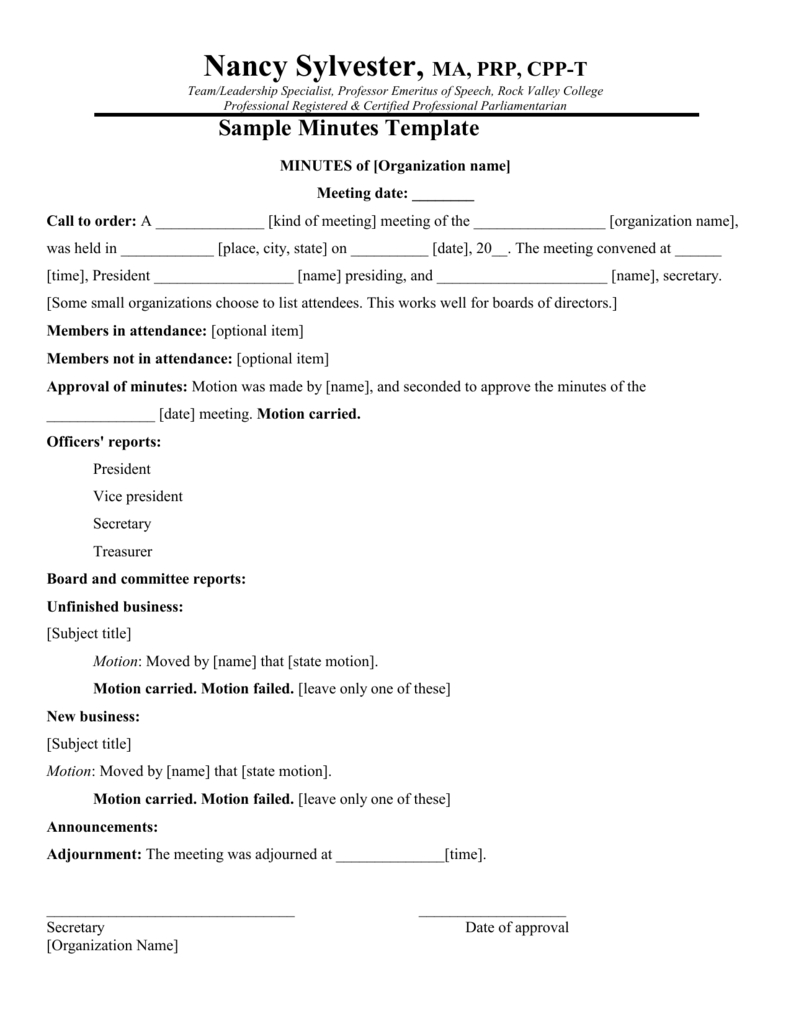 Sample Meeting Minutes Template inside measurements 791 X 1024