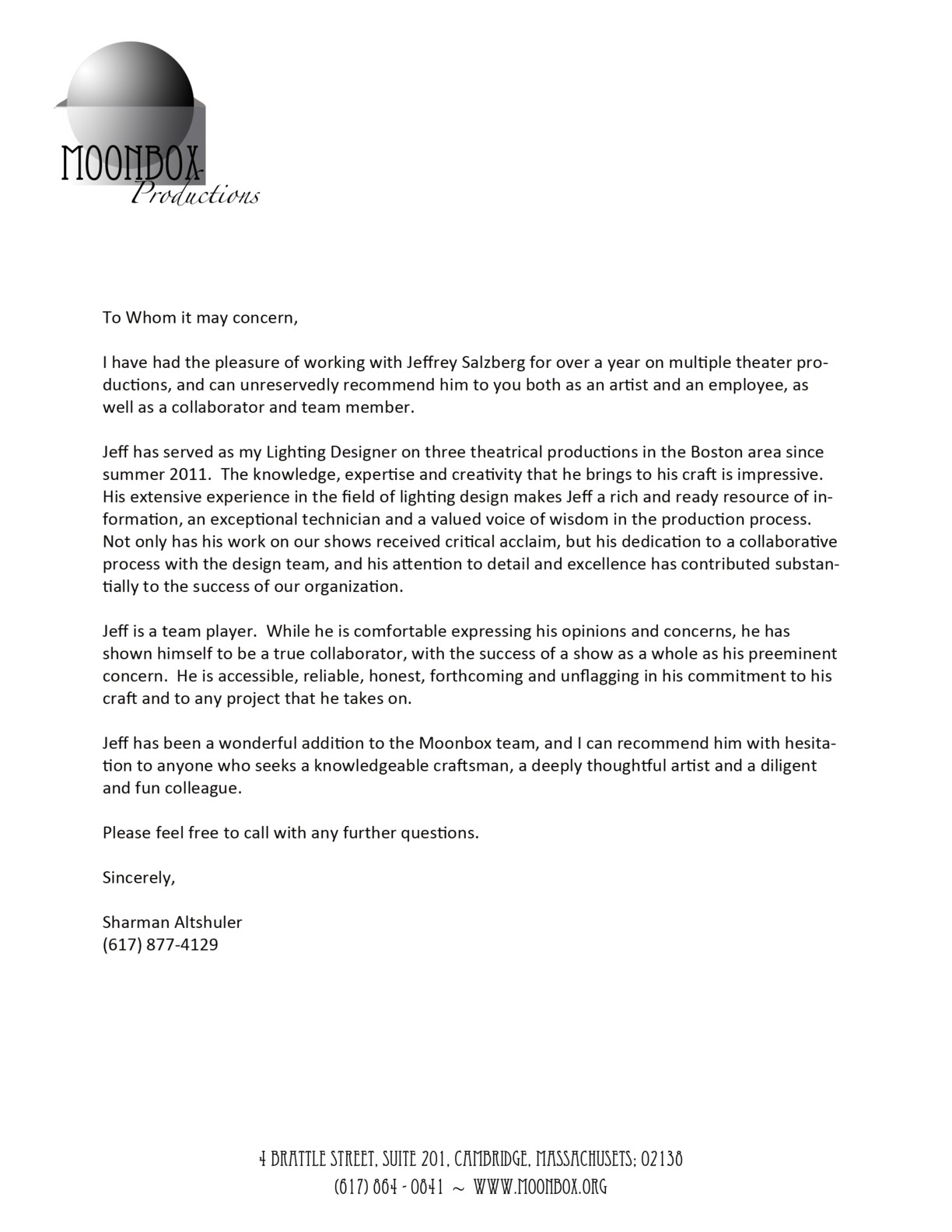 Sample Recommendation Letter For Fine Art Student • Invitation Template