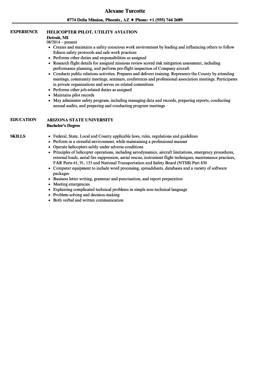 Entry Level Pilot Resume Template Invitation Template Ideas