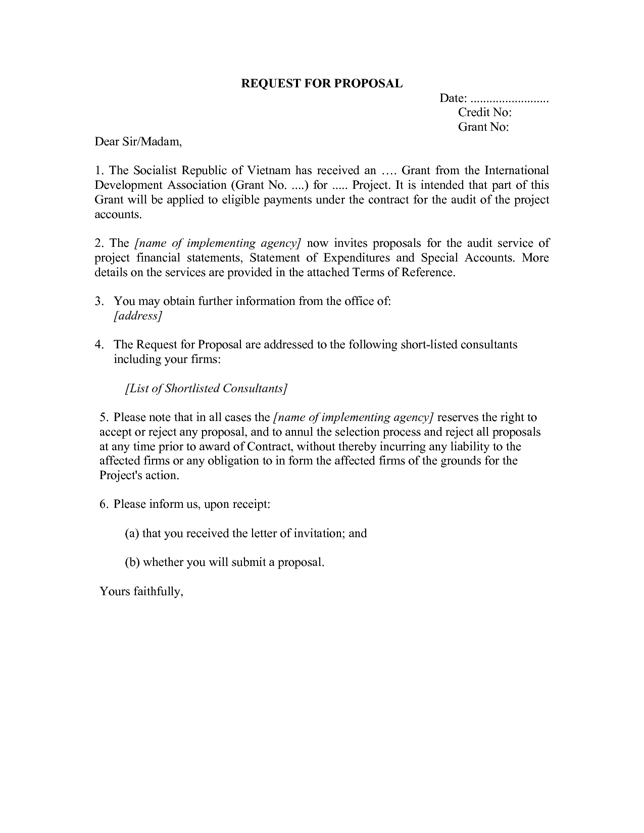 Recommendation Letter For Project Proposal • Invitation Template Ideas