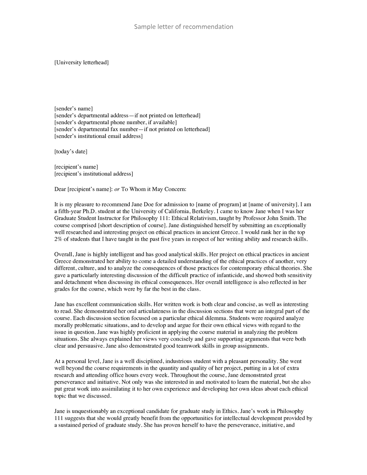 Sample Recommendation Letter Accounting Studocu with dimensions 1200 X 1553