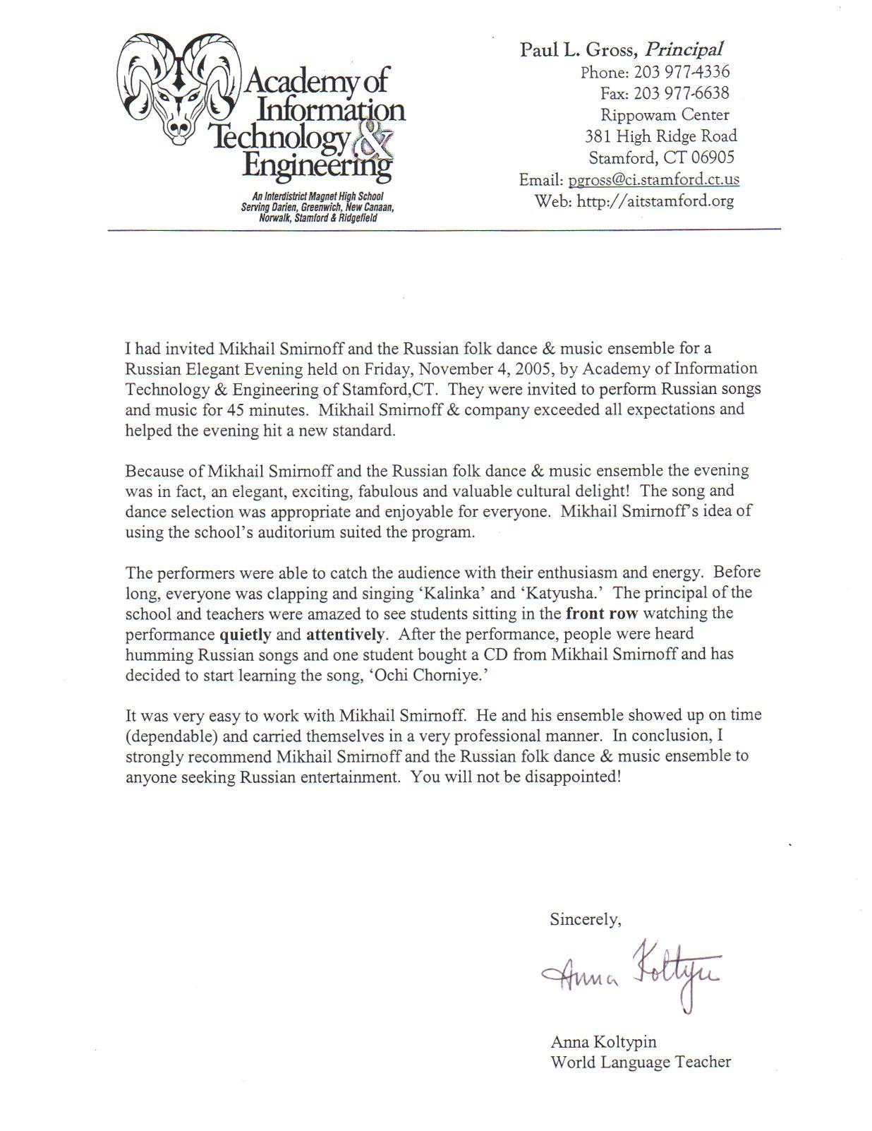 Sample Recommendation Letter For Dance Student Debandje for proportions 1236 X 1602