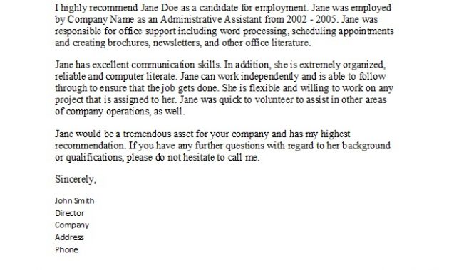 Sample Recommendation Letter For Employee From Manager with regard to dimensions 613 X 659