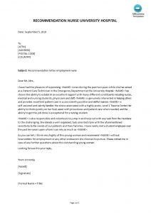Sample Recommendation Letter For Employment Nurse inside sizing 793 X 1122