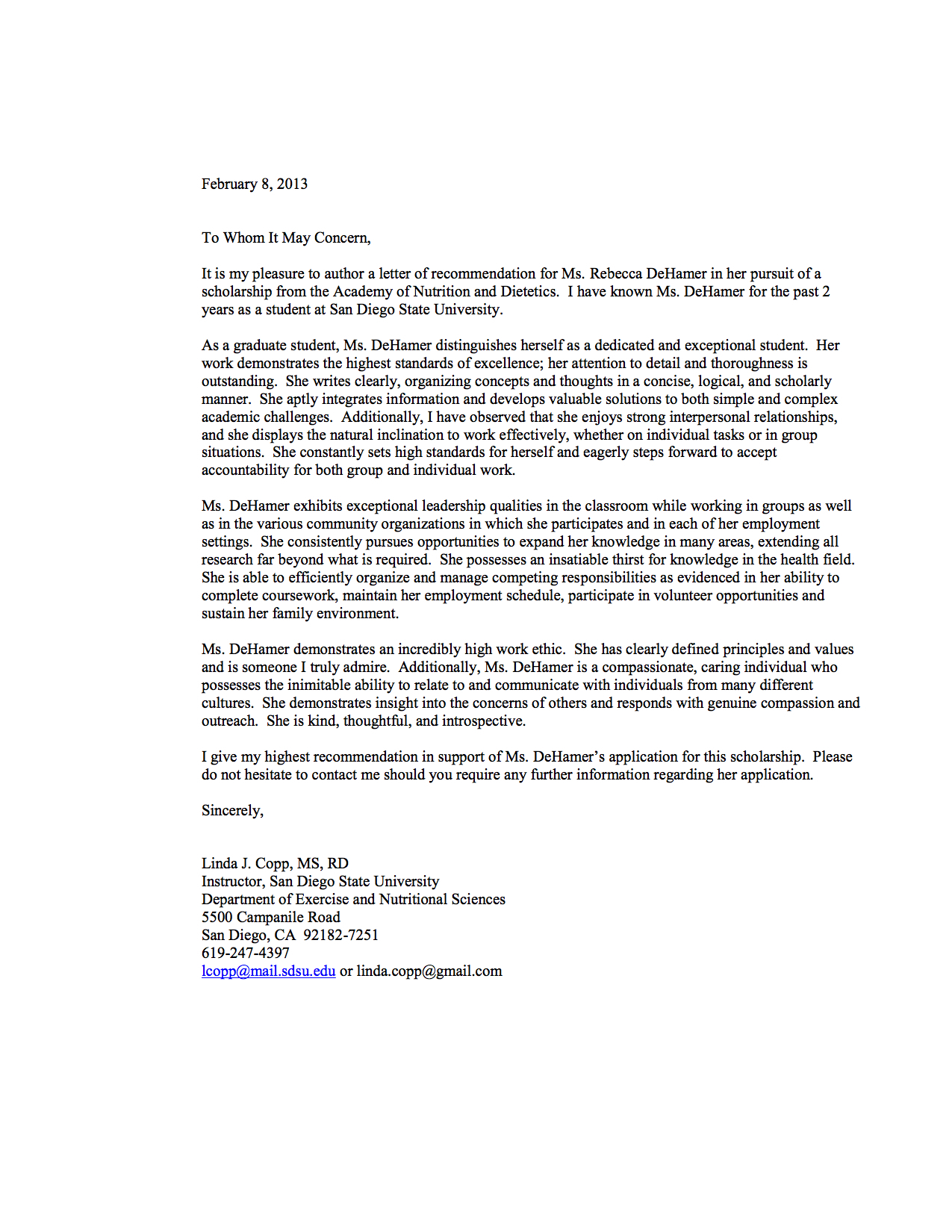 Sample Recommendation Letter For Scholarship From Professor intended for dimensions 1275 X 1650