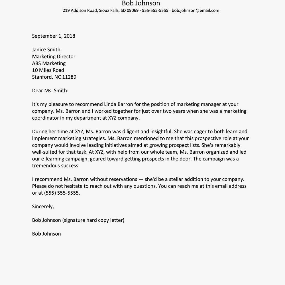Sample Reference Letter Format intended for dimensions 1000 X 1000