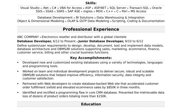 Sample Resume For A Midlevel It Developer Monster with sizing 1700 X 2200