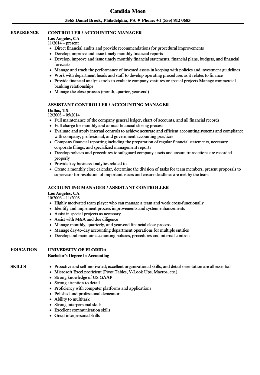 Sample Resume For Accounting Manager Debandje in proportions 860 X 1240