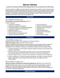 Sample Resume For An Entry Level Aerospace Engineer pertaining to sizing 1700 X 2200