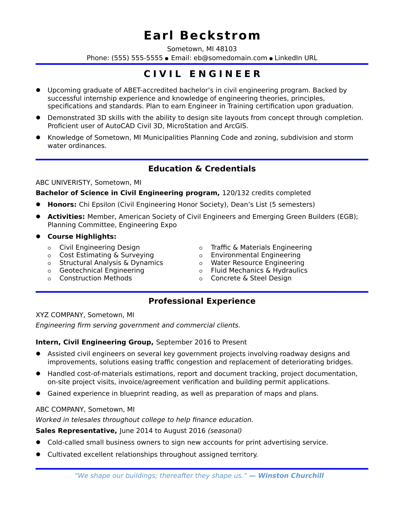 Sample Resume For An Entry Level Civil Engineer Monster with regard to sizing 1700 X 2200