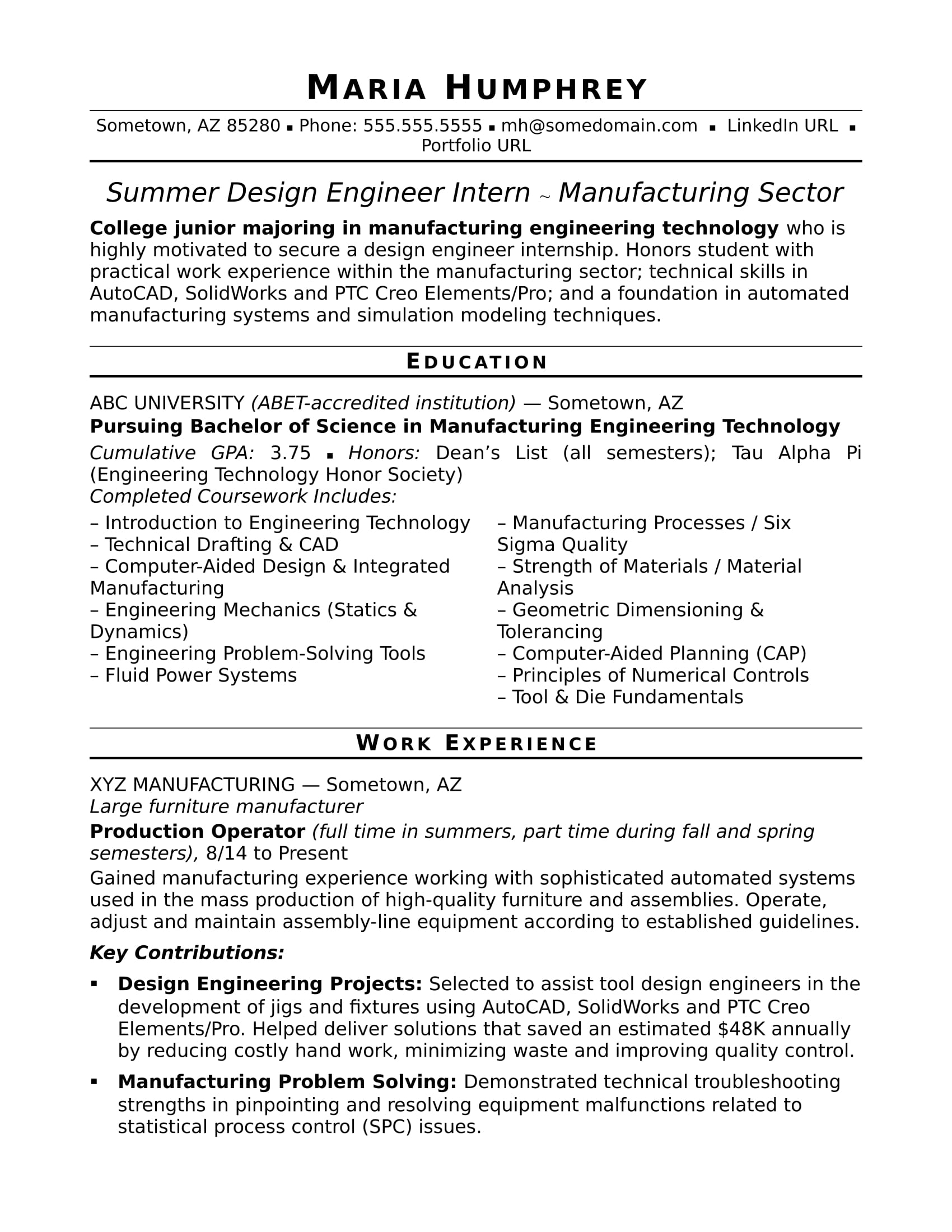 Sample Resume For An Entry Level Design Engineer Monster in measurements 1700 X 2200
