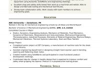 Sample Resume For An Entry Level Mechanical Engineer for sizing 1700 X 2200