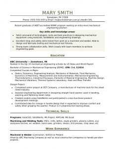 Sample Resume For An Entry Level Mechanical Engineer for sizing 1700 X 2200