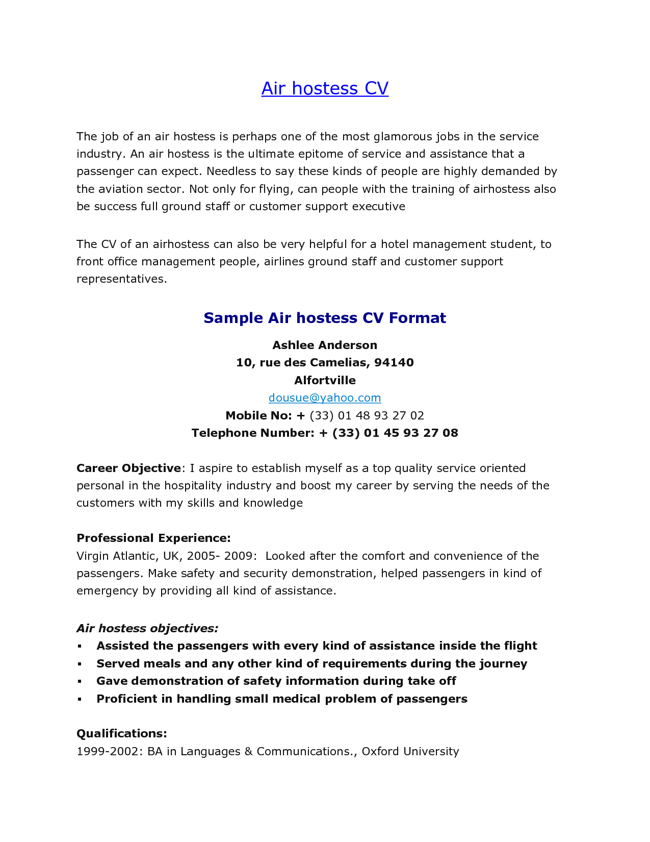 Sample Resume For Aviation Industry Sample Resume For pertaining to proportions 1275 X 1650